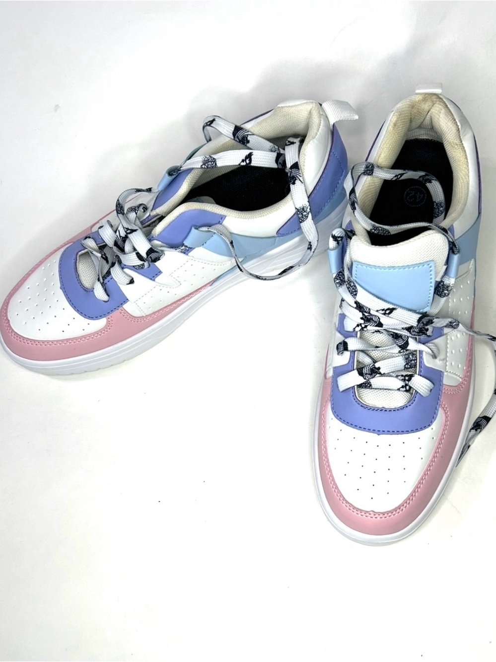 Women’s Pastel Colorblock Sneakers - White Pink Lavender